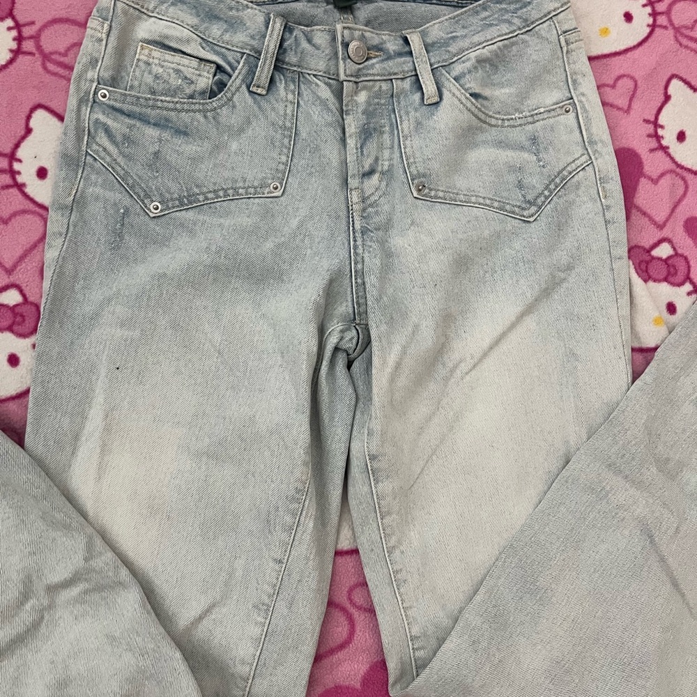 Wild Fable Light Gray Women's Straight Leg Jeans
